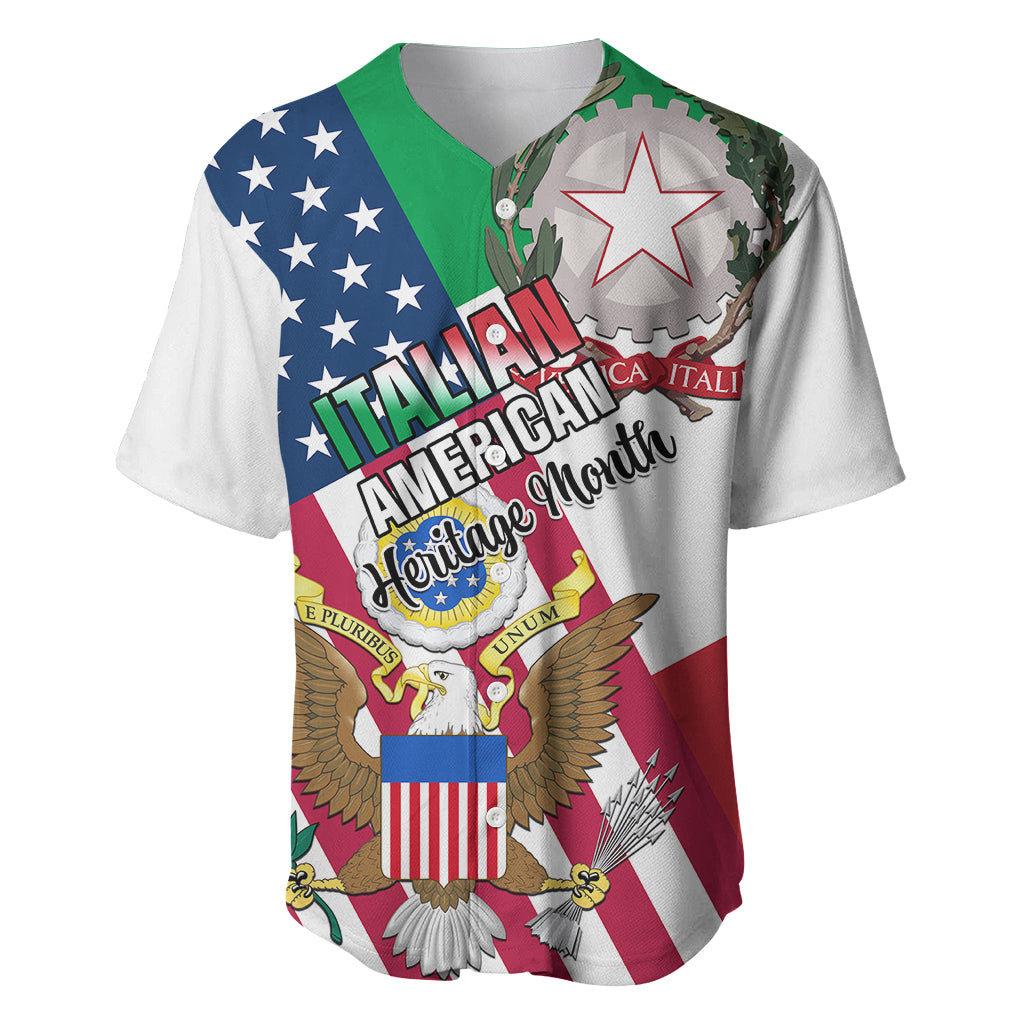 Personalised Italian American Heritage Month Baseball Jersey - Wonder Print Shop