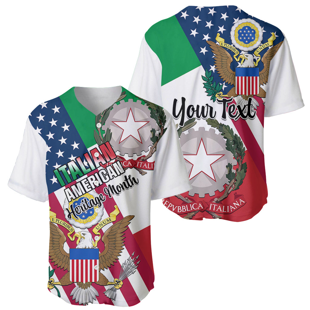 Personalised Italian American Heritage Month Baseball Jersey - Wonder Print Shop