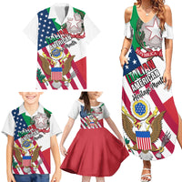 Personalised Italian American Heritage Month Family Matching Summer Maxi Dress and Hawaiian Shirt - Wonder Print Shop