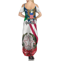 Personalised Italian American Heritage Month Family Matching Summer Maxi Dress and Hawaiian Shirt - Wonder Print Shop