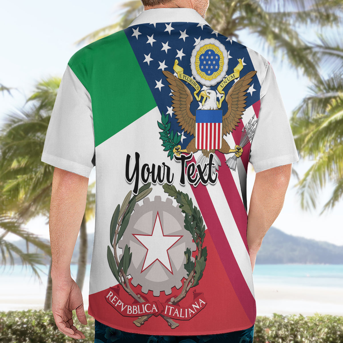 Personalised Italian American Heritage Month Hawaiian Shirt - Wonder Print Shop