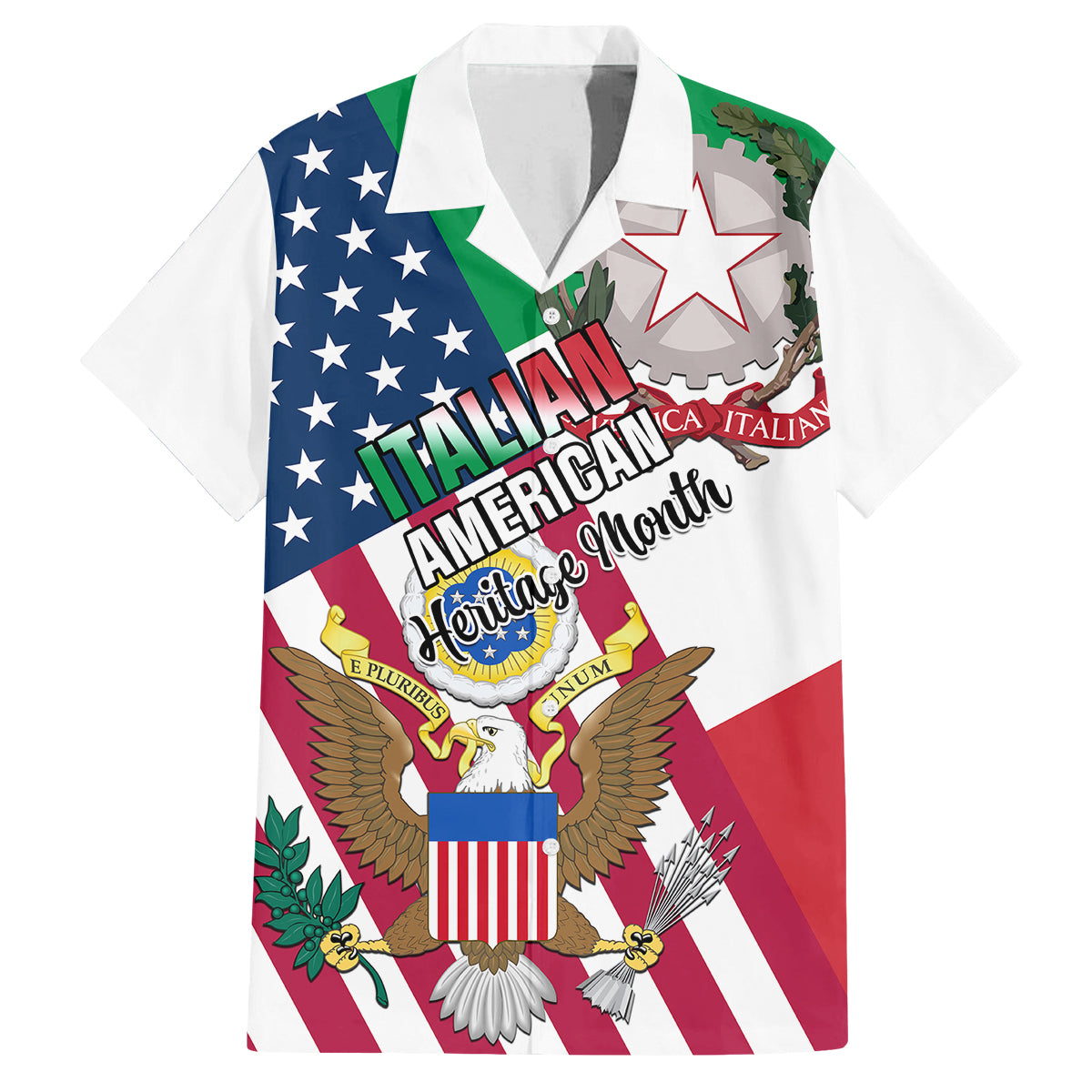 Personalised Italian American Heritage Month Kid Hawaiian Shirt - Wonder Print Shop