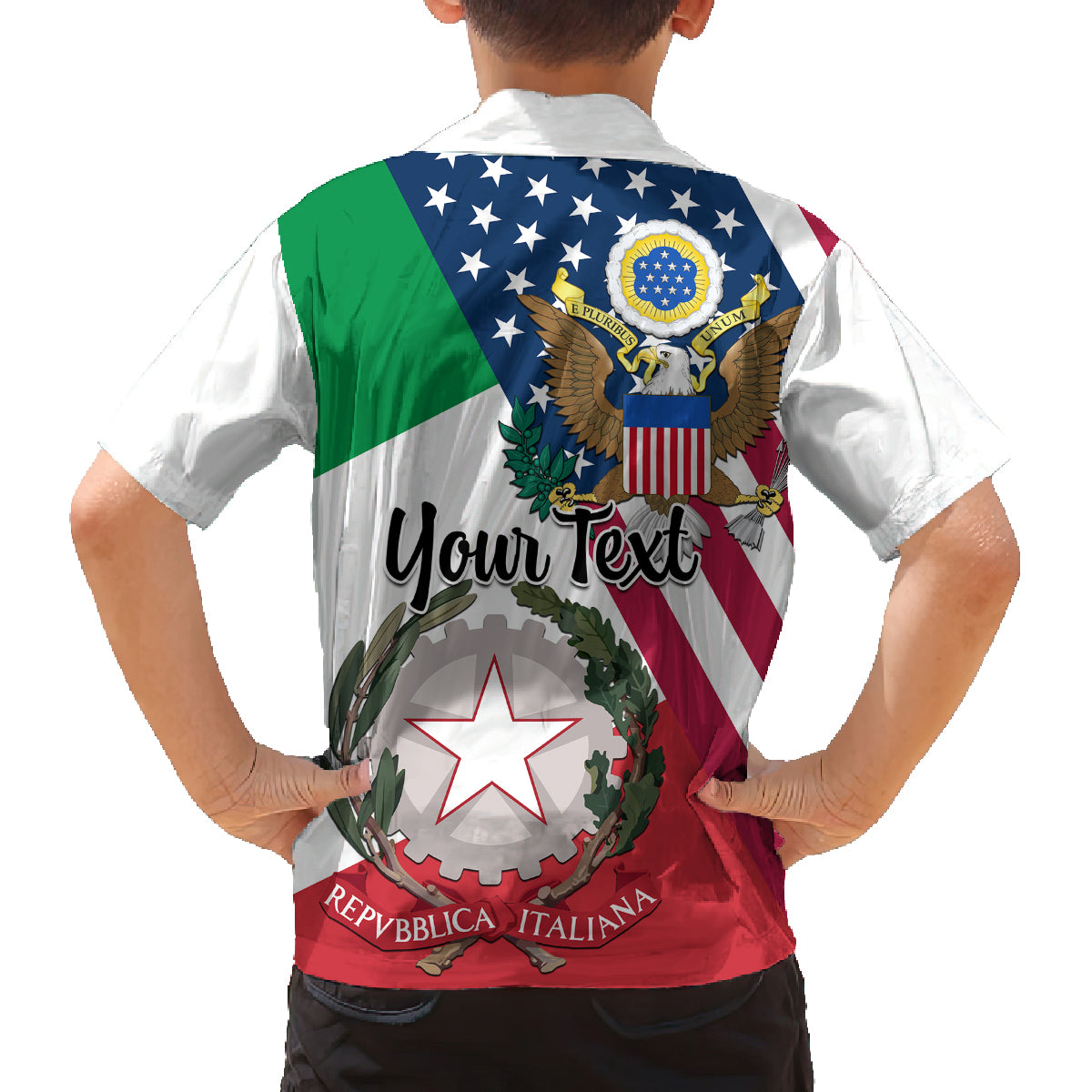 Personalised Italian American Heritage Month Kid Hawaiian Shirt - Wonder Print Shop