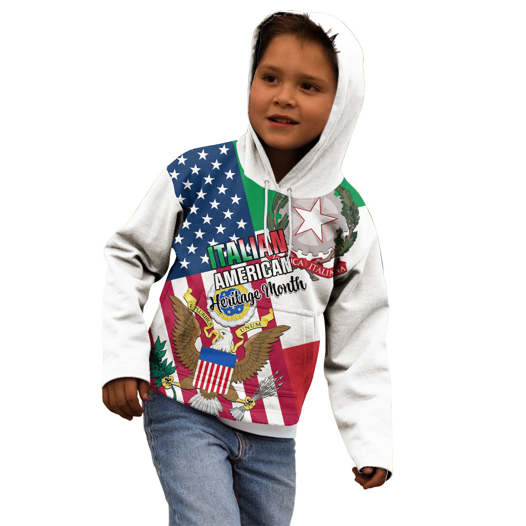Personalised Italian American Heritage Month Kid Hoodie - Wonder Print Shop