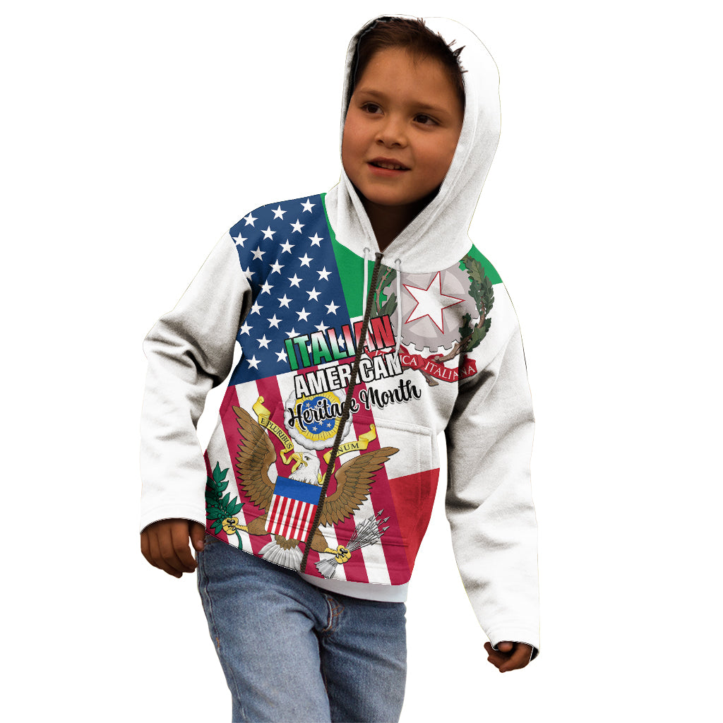 Personalised Italian American Heritage Month Kid Hoodie - Wonder Print Shop