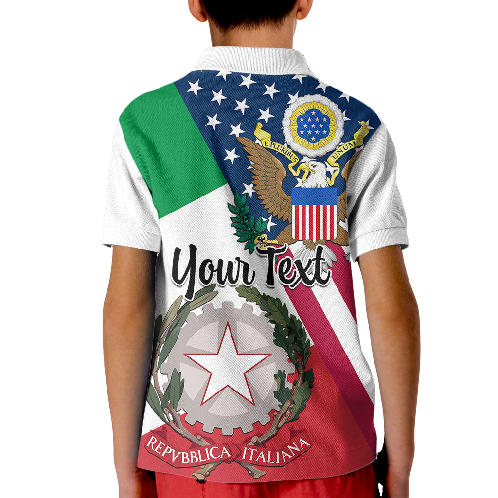 Personalised Italian American Heritage Month Kid Polo Shirt - Wonder Print Shop