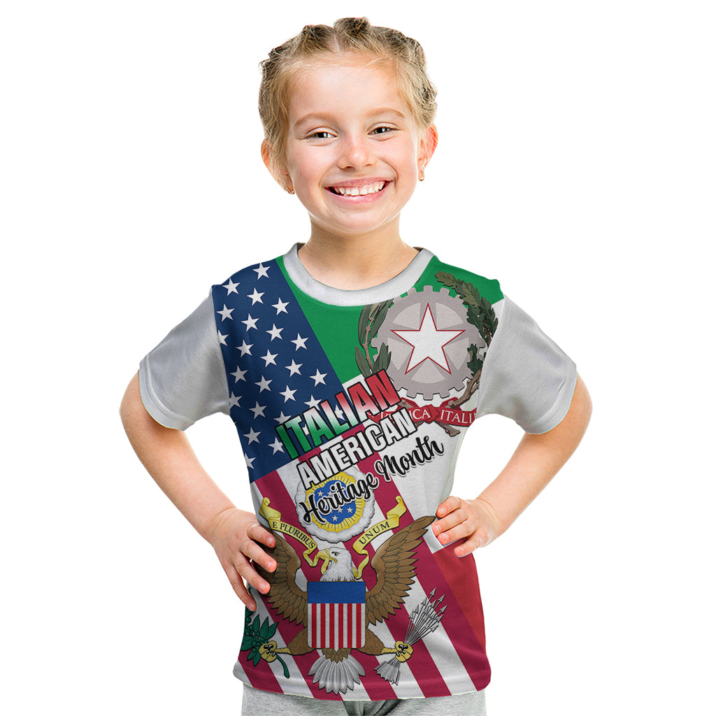 Personalised Italian American Heritage Month Kid T Shirt - Wonder Print Shop