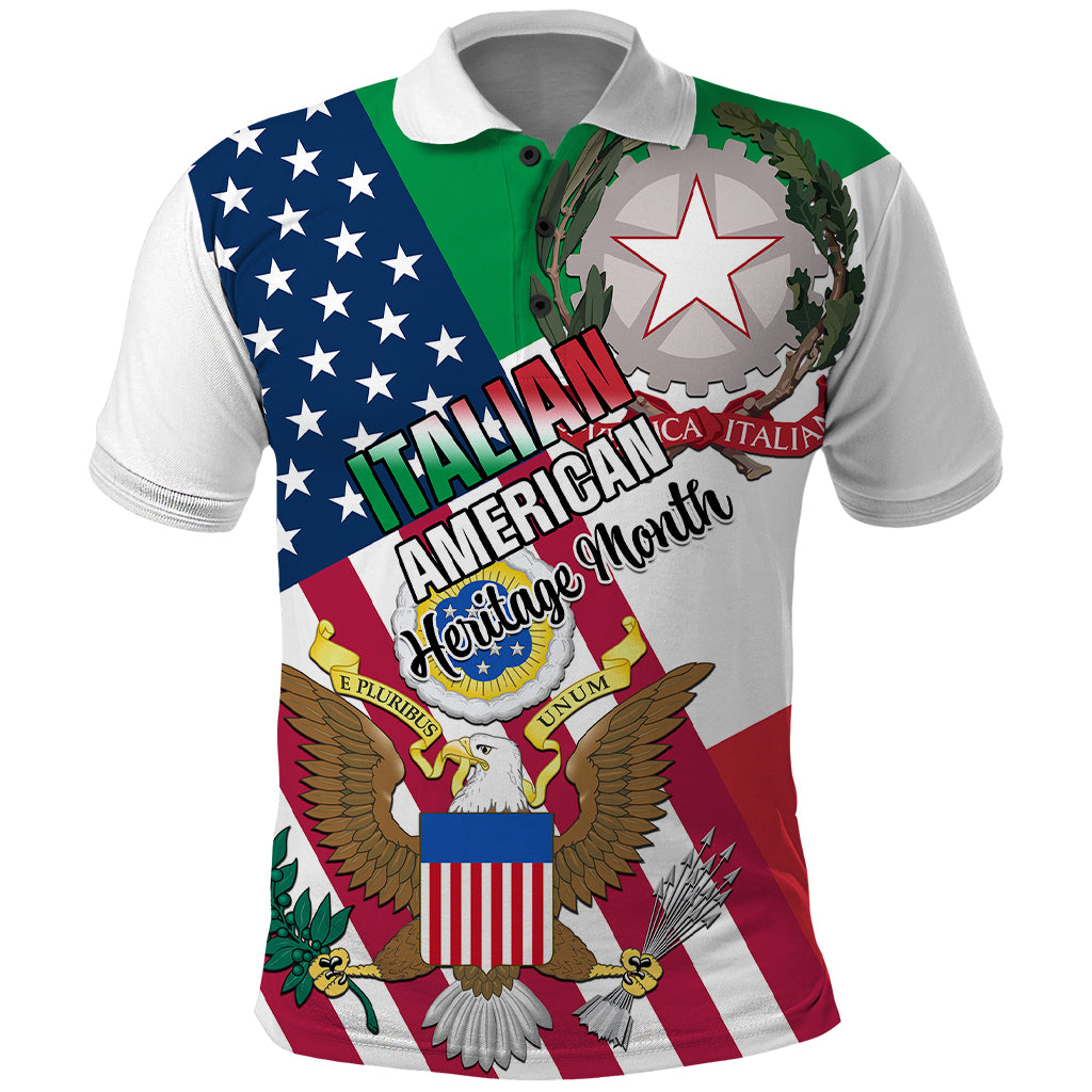 Personalised Italian American Heritage Month Polo Shirt - Wonder Print Shop