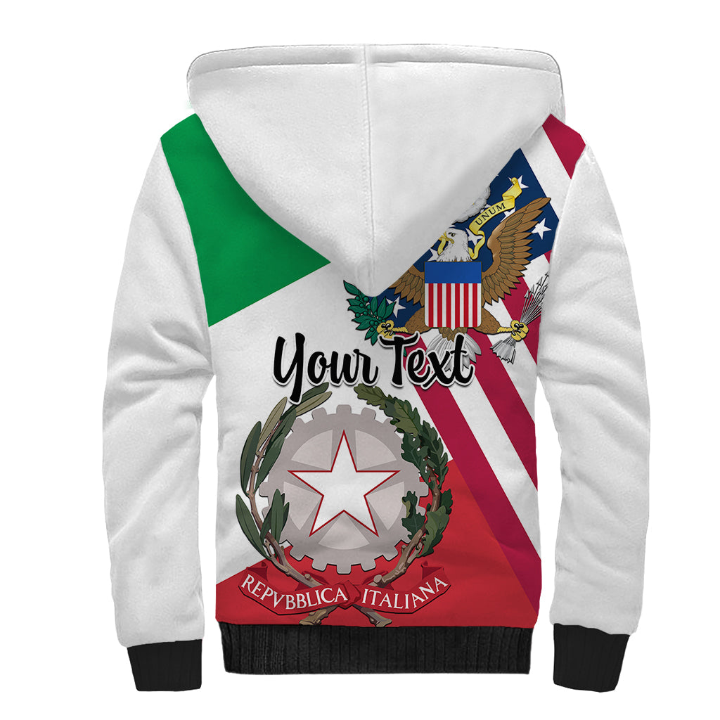 Personalised Italian American Heritage Month Sherpa Hoodie - Wonder Print Shop