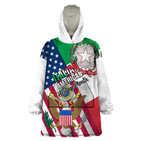 Personalised Italian American Heritage Month Wearable Blanket Hoodie - Wonder Print Shop