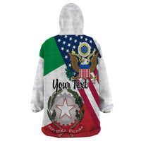 Personalised Italian American Heritage Month Wearable Blanket Hoodie - Wonder Print Shop