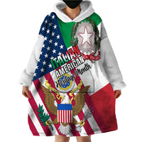 Personalised Italian American Heritage Month Wearable Blanket Hoodie - Wonder Print Shop