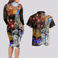 Ecuador Couples Matching Long Sleeve Bodycon Dress and Hawaiian Shirt Fiestas de Quito 2023 Unique Version - Wonder Print Shop