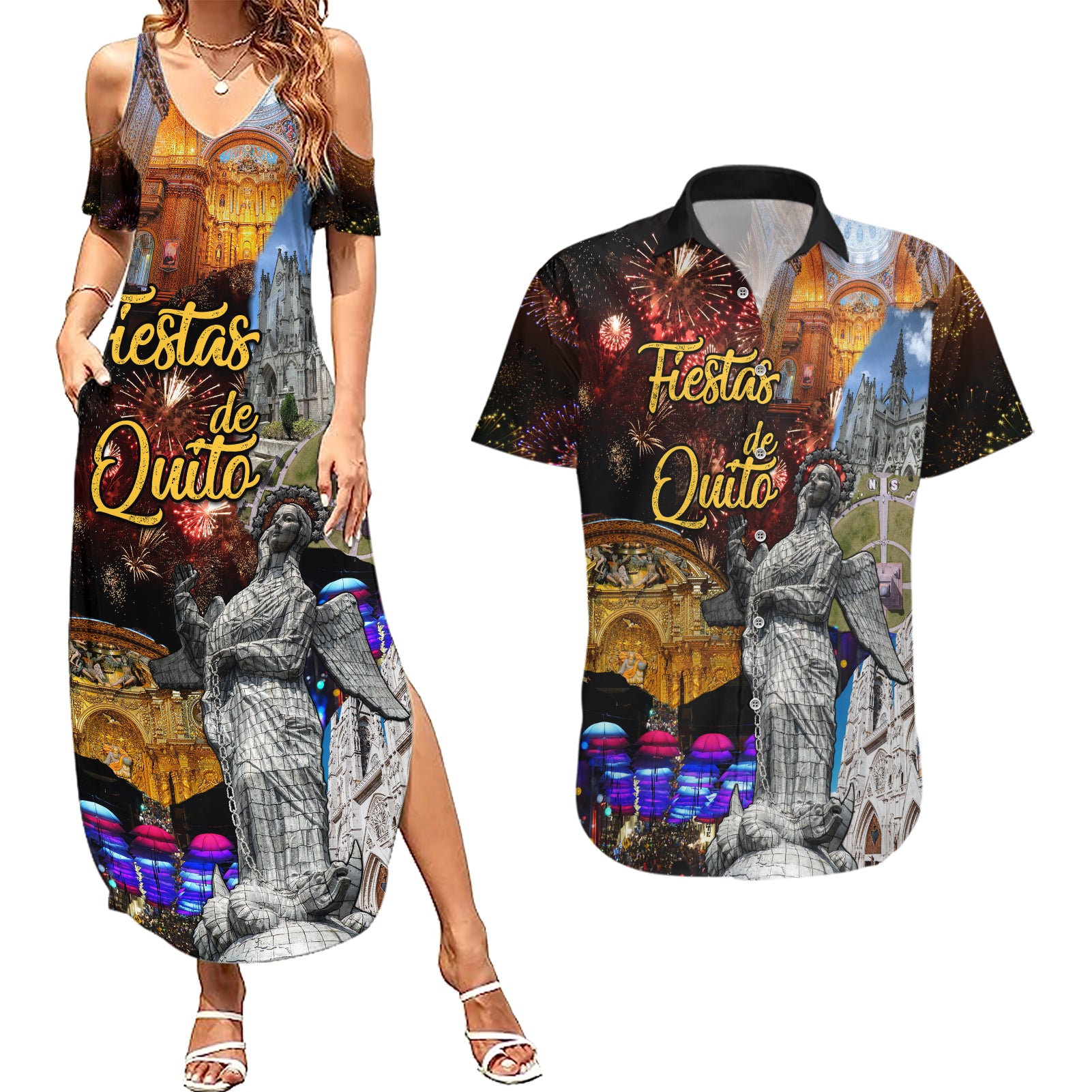 ecuador-couples-matching-summer-maxi-dress-and-hawaiian-shirt-fiestas-de-quito-2023-unique-version
