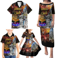 Ecuador Family Matching Puletasi Dress and Hawaiian Shirt Fiestas de Quito 2023 Unique Version - Wonder Print Shop