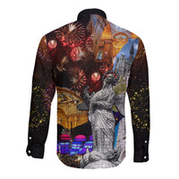 Ecuador Long Sleeve Button Shirt Fiestas de Quito 2023 Unique Version - Wonder Print Shop