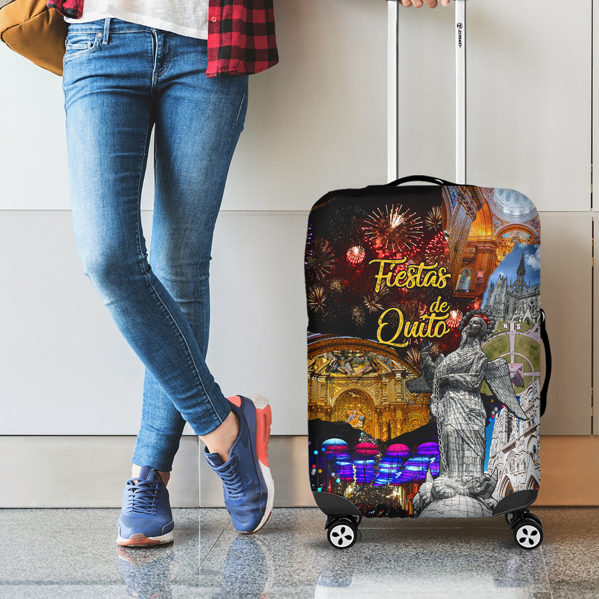 Ecuador Luggage Cover Fiestas de Quito 2023 Unique Version - Wonder Print Shop