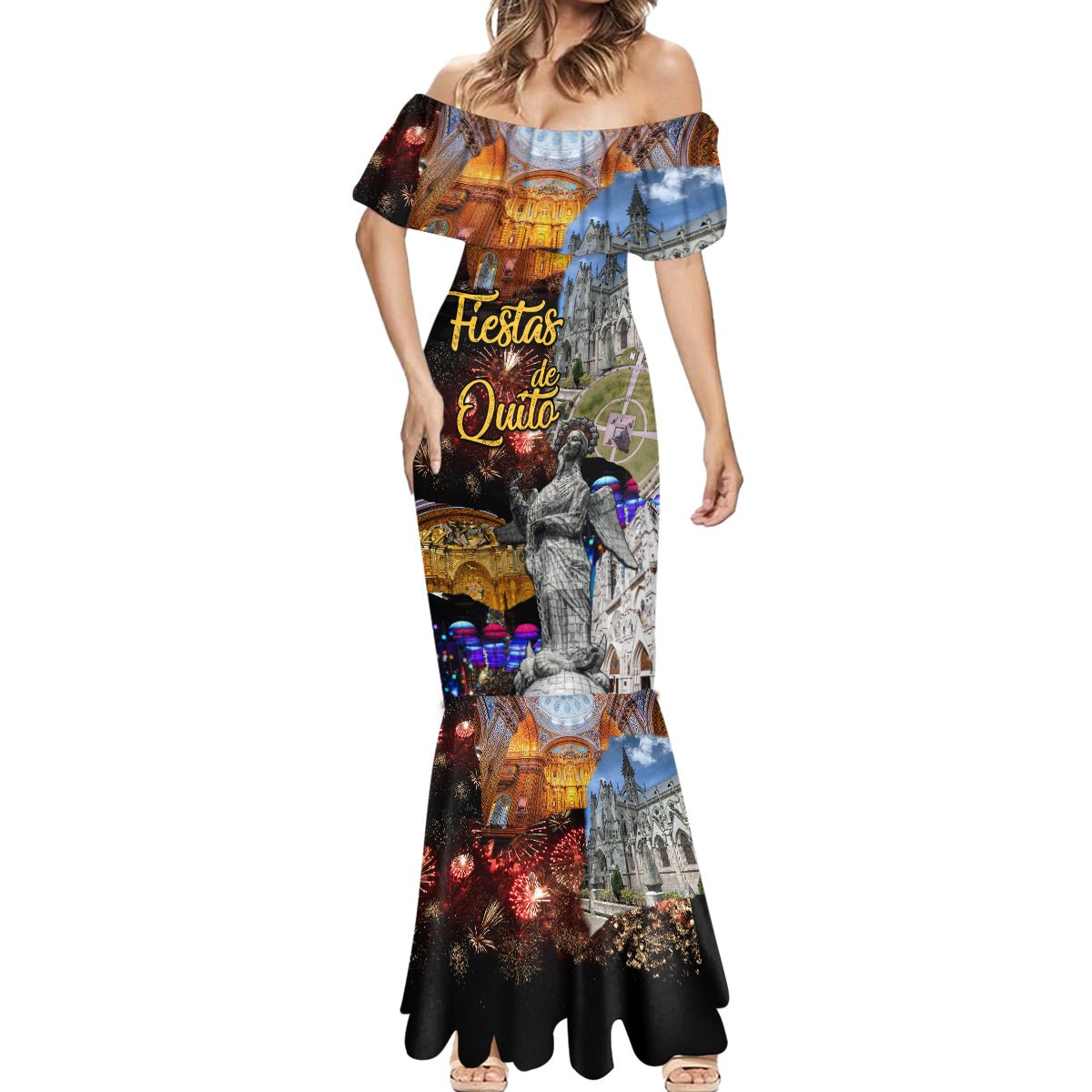 Ecuador Mermaid Dress Fiestas de Quito 2023 Unique Version - Wonder Print Shop