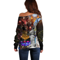 Ecuador Off Shoulder Sweater Fiestas de Quito 2023 Unique Version - Wonder Print Shop