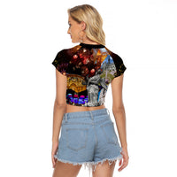 Ecuador Raglan Cropped T Shirt Fiestas de Quito 2023 Unique Version - Wonder Print Shop