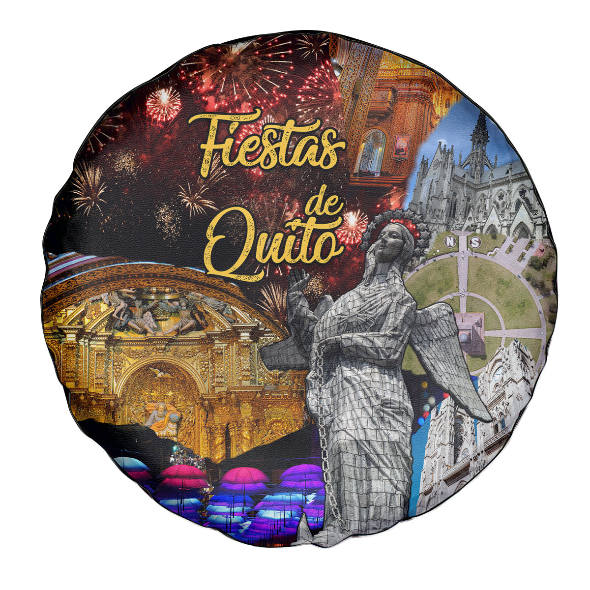 Ecuador Spare Tire Cover Fiestas de Quito 2023 Unique Version - Wonder Print Shop