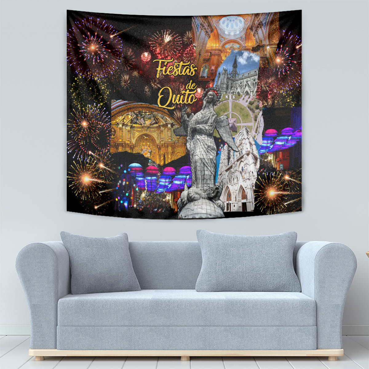 Ecuador Tapestry Fiestas de Quito 2023 Unique Version - Wonder Print Shop