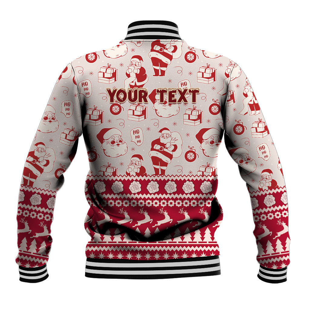 Custom Alabama Christmas Baseball Jacket Santa Claus Xmas Pattern - Wonder Print Shop