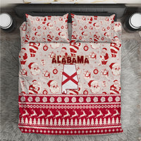 Custom Alabama Christmas Bedding Set Santa Claus Xmas Pattern - Wonder Print Shop