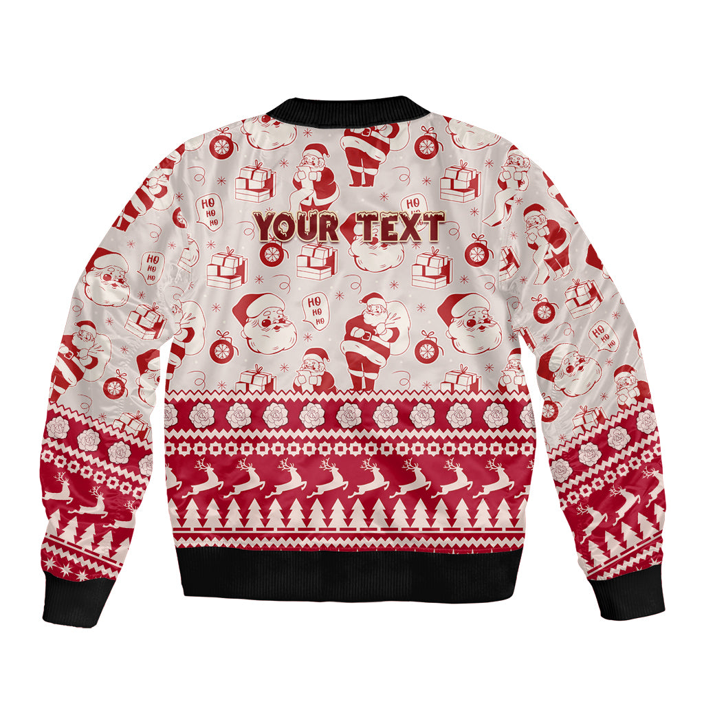 Custom Alabama Christmas Bomber Jacket Santa Claus Xmas Pattern - Wonder Print Shop