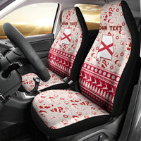 Custom Alabama Christmas Car Seat Cover Santa Claus Xmas Pattern - Wonder Print Shop