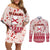 Custom Alabama Christmas Couples Matching Off Shoulder Short Dress and Long Sleeve Button Shirt Santa Claus Xmas Pattern - Wonder Print Shop