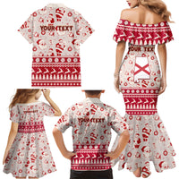 Custom Alabama Christmas Family Matching Mermaid Dress and Hawaiian Shirt Santa Claus Xmas Pattern - Wonder Print Shop
