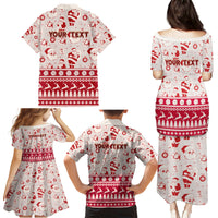 Custom Alabama Christmas Family Matching Puletasi Dress and Hawaiian Shirt Santa Claus Xmas Pattern - Wonder Print Shop