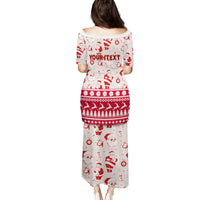 Custom Alabama Christmas Family Matching Puletasi Dress and Hawaiian Shirt Santa Claus Xmas Pattern - Wonder Print Shop