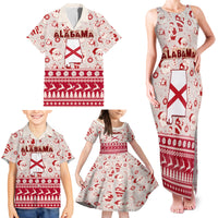 Custom Alabama Christmas Family Matching Tank Maxi Dress and Hawaiian Shirt Santa Claus Xmas Pattern - Wonder Print Shop