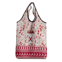 Custom Alabama Christmas Grocery Bag Santa Claus Xmas Pattern