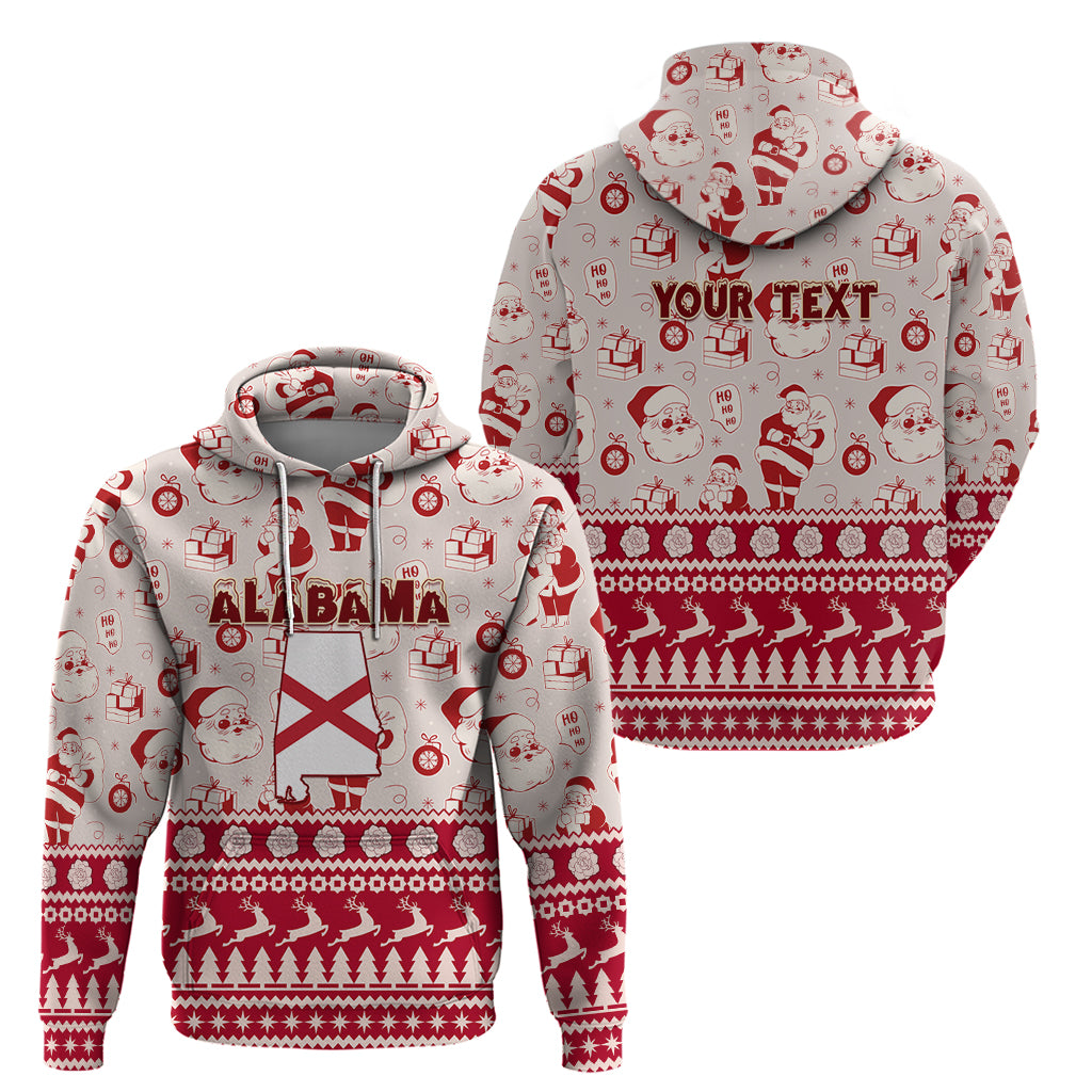 Custom Alabama Christmas Hoodie Santa Claus Xmas Pattern - Wonder Print Shop