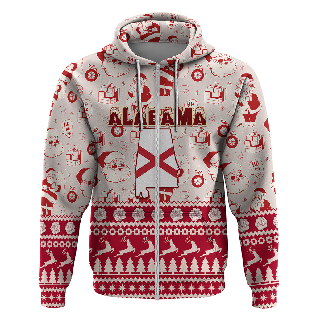 Custom Alabama Christmas Hoodie Santa Claus Xmas Pattern - Wonder Print Shop