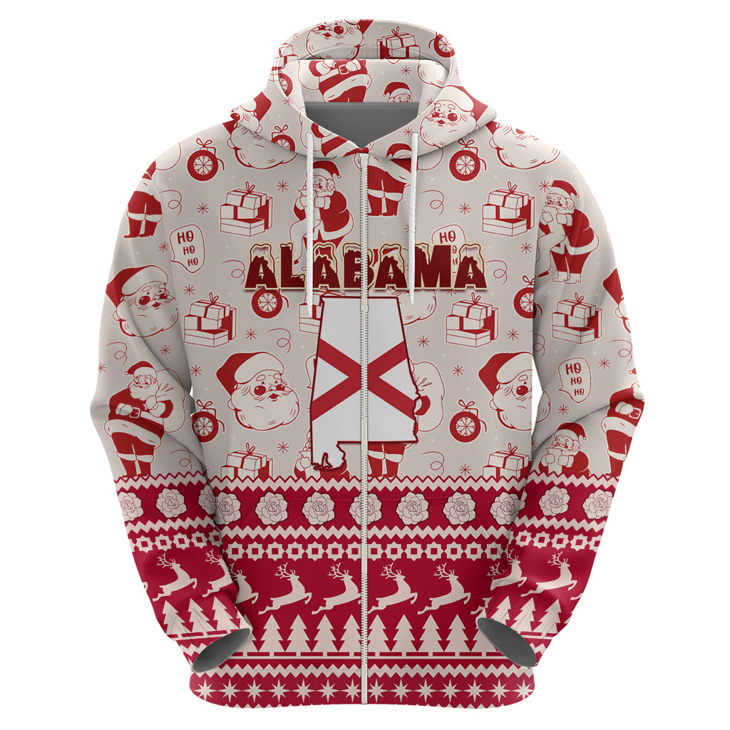 Custom Alabama Christmas Hoodie Santa Claus Xmas Pattern - Wonder Print Shop