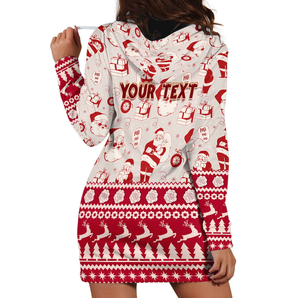 Custom Alabama Christmas Hoodie Dress Santa Claus Xmas Pattern - Wonder Print Shop