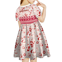 Custom Alabama Christmas Kid Short Sleeve Dress Santa Claus Xmas Pattern - Wonder Print Shop