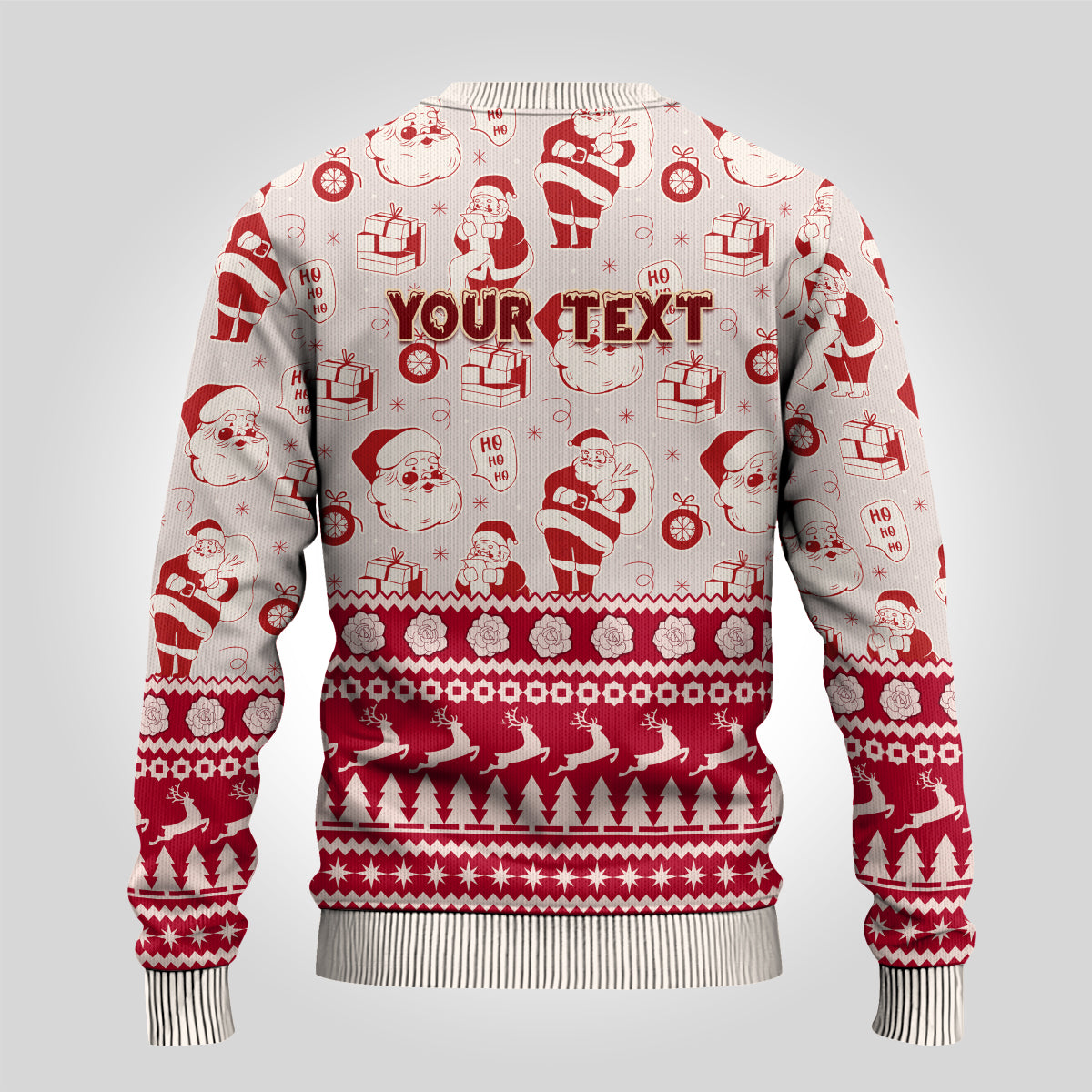 Custom Alabama Christmas Ugly Christmas Sweater Santa Claus Xmas Pattern - Wonder Print Shop