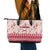 Custom Alabama Christmas Leather Tote Bag Santa Claus Xmas Pattern - Wonder Print Shop
