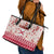 Custom Alabama Christmas Leather Tote Bag Santa Claus Xmas Pattern - Wonder Print Shop
