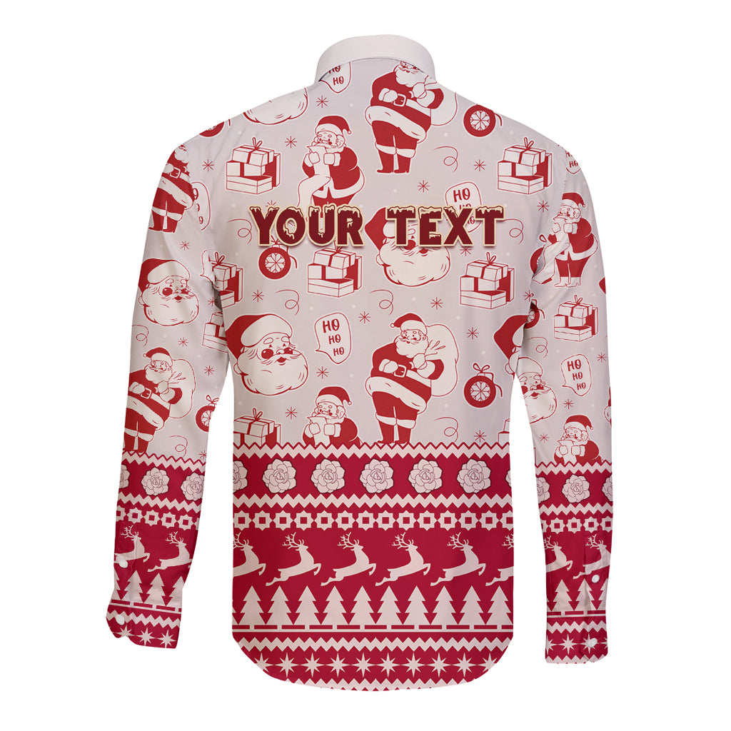 Custom Alabama Christmas Long Sleeve Button Shirt Santa Claus Xmas Pattern - Wonder Print Shop