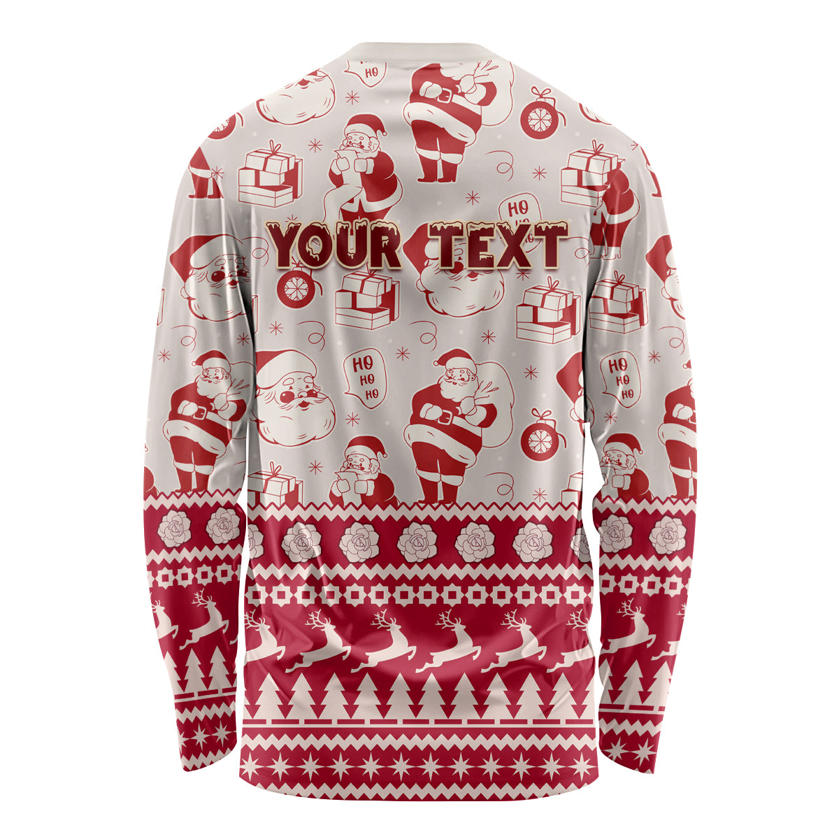 Custom Alabama Christmas Long Sleeve Shirt Santa Claus Xmas Pattern - Wonder Print Shop