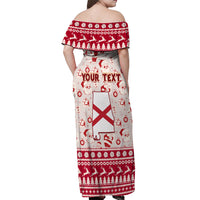 Custom Alabama Christmas Off Shoulder Maxi Dress Santa Claus Xmas Pattern - Wonder Print Shop