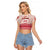 Custom Alabama Christmas Raglan Cropped T Shirt Santa Claus Xmas Pattern - Wonder Print Shop