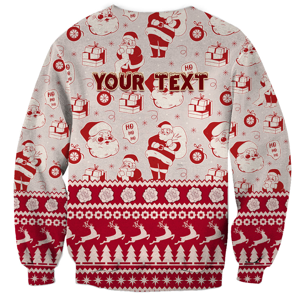 Custom Alabama Christmas Sweatshirt Santa Claus Xmas Pattern - Wonder Print Shop