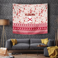 Custom Alabama Christmas Tapestry Santa Claus Xmas Pattern - Wonder Print Shop